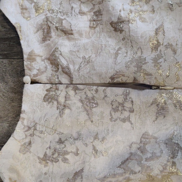 Max and Cleo Dress sz4 Metallic Pockets Keyhole Back Hidden Zipper - Picture 6 of 6